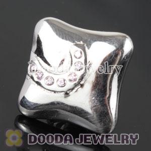 Sterling Silver Magnetic Clasp with CZ Stone