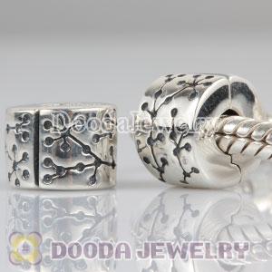 Flowers Silver Clip Beads fit European, Largehole Jewelry Bracelet