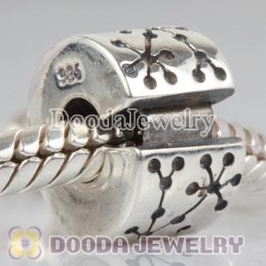 Flowers Silver Clip Beads fit European, Largehole Jewelry Bracelet