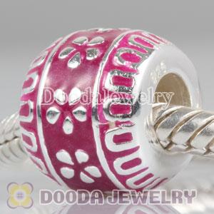 Enamel Flower Beads 925 Sterling Silver fit European Largehole Jewelry