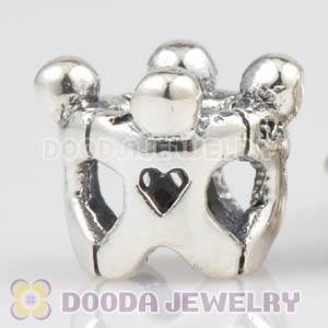 Largehole Jewelry Sterling Silver Circle of Friends Bead