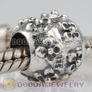 925 Sterling Silver Flower Beads European Compatible