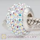 Sterling Silver Austrian crystal Beads with Thread Core 925 stamped