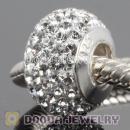 Sterling Silver Austrian crystal Beads with Thread Core 925 stamped