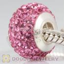 Sterling Silver Austrian crystal Beads with Thread Core 925 stamped