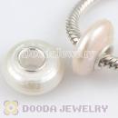 13-15mm Helix Nature White Freshwater Pearl Spacer Beads in 925 Silver Core European Compatible