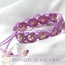 Wholesale Fashion Hand Knitted Adjustable Bracelet with Nature Freshwater Pearl