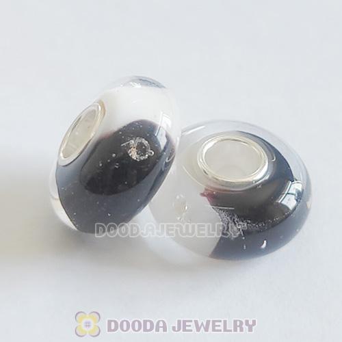 Handmade European Yin Yang Murano Glass Beads