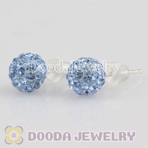 6mm Sterling Silver Austrian crystal Stud Earrings