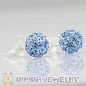 6mm Sterling Silver Austrian crystal Stud Earrings