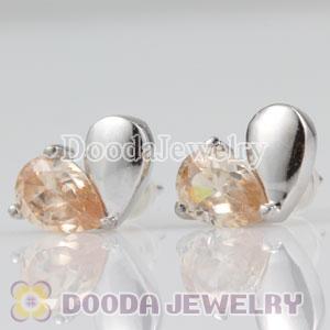Sterling Silver Fashion CZ Stud Earrings
