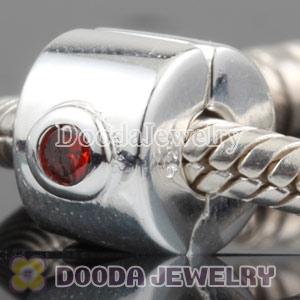 European Style 925 Silver Clip Beads with CZ Stone