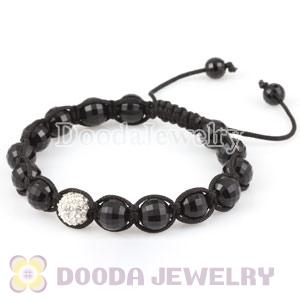 Wholesale Jay Z handmade Bracelets with Black and Crystal Disco Beads UNISEX