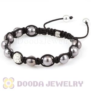 Wholesale handmade Inspired Bracelets with Black and Crystal Disco Beads