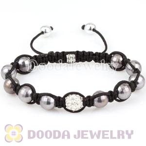 Wholesale handmade Inspired Bracelets with Black and Crystal Disco Beads