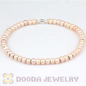 44cm Freshwater Pearl Silver Snake Necklace European Style