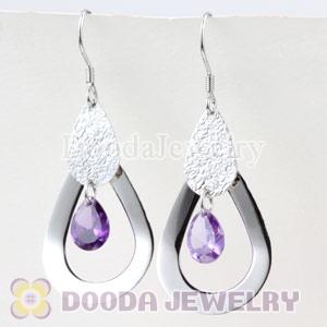 Sterling Silver Fashion Drop Earrings with CZ Stone