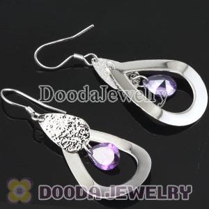 Sterling Silver Fashion Drop Earrings with CZ Stone