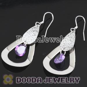 Sterling Silver Fashion Drop Earrings with CZ Stone