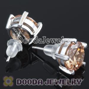 Sterling Silver Fashion CZ Stud Earrings