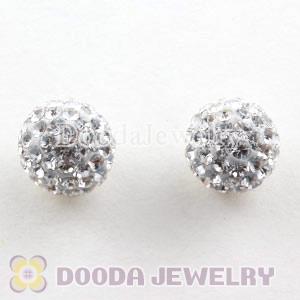 8mm Sterling Silver Czech crystal Stud Earrings