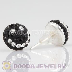 Sterling Silver Austrian crystal Smile Stud Earrings