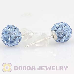 6mm Sterling Silver Austrian crystal Stud Earrings