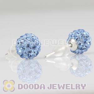 6mm Sterling Silver Austrian crystal Stud Earrings