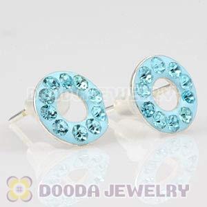 Sterling Silver Austrian crystal Stud Earrings