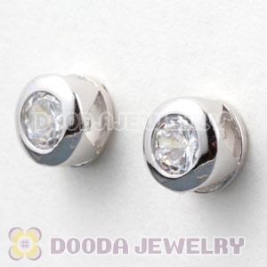 Sterling Silver Fashion CZ Stud Earrings