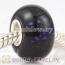 Dichroic Foil Glass Beads European Compatible 925 Silver Single Core