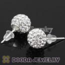 8mm Sterling Silver Czech crystal Stud Earrings