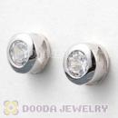 Sterling Silver Fashion CZ Stud Earrings