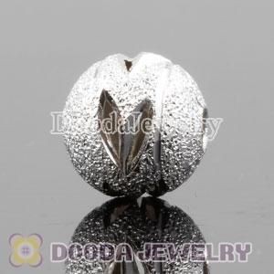 8mm handmade Style Silver Plated Copper Flower Beads Wholesale