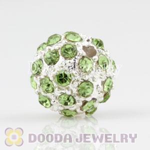10mm handmade Green Alloy Beads with Crystal Wholesale