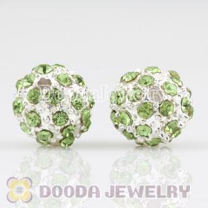 10mm handmade Green Alloy Beads with Crystal Wholesale