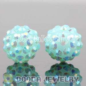 12mm Resin Pave Basketball Wives Earring Beads Wholesale