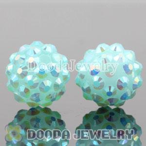 12mm Resin Pave Basketball Wives Earring Beads Wholesale