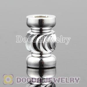 9.5X6mm Silver Plated Alloy Beads