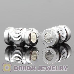 9.5X6mm Silver Plated Alloy Beads