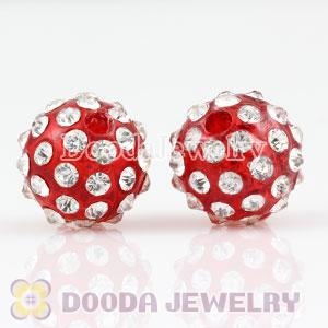 Wholesale 12mm handmade Style Plastic Beads with Crystal