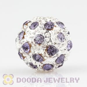 12mm handmade Silver Plated Alloy Beads with Crystal Wholesale