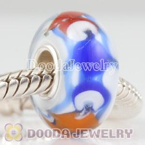 Charm glass beads in 925 silver core European compatible