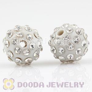 Wholesale 12mm handmade Style Plastic Beads with Crystal