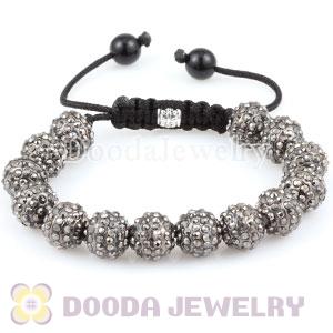 Wholesale handmade Bracelets with Black Crystal Disco Beads