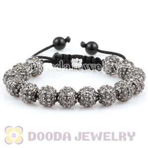 Wholesale handmade Bracelets with Black Crystal Disco Beads