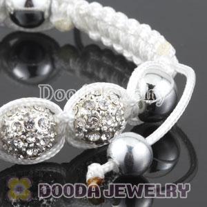 handmade Inspired Bracelets Wholesale Silver Crystal Ball Beads