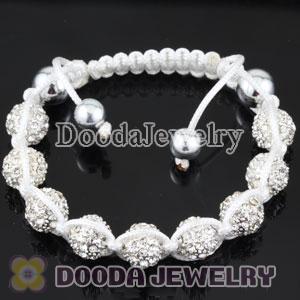 handmade Inspired Bracelets Wholesale Silver Crystal Ball Beads