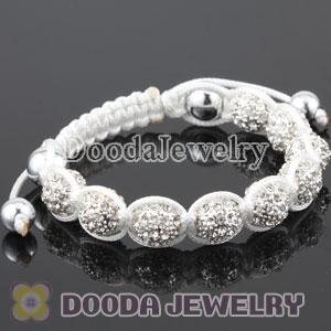 handmade Inspired Bracelets Wholesale Silver Crystal Ball Beads