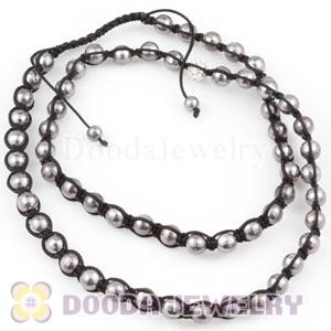 Wholesale handmade Faceted Black Bead Necklace with Single Crystal Beads